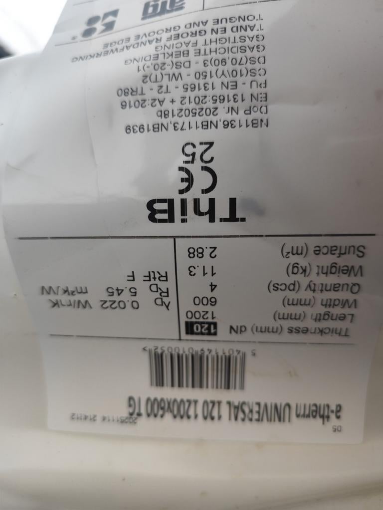 Pir/pur platen 12 cm, Doe-het-zelf en Bouw, Isolatie en Afdichting, Ophalen