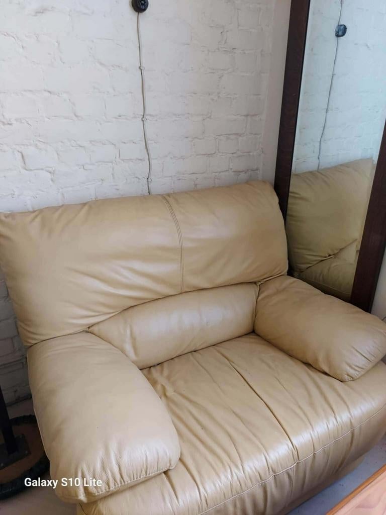 Salon in goeiestaat leder, Ophalen