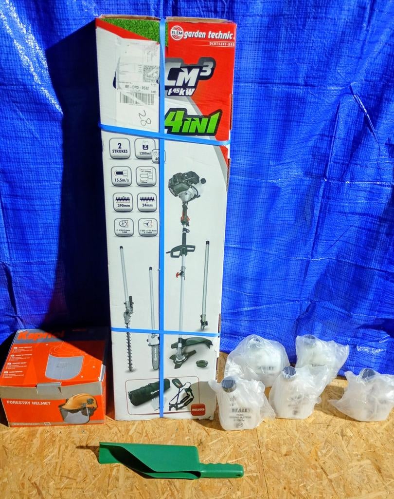 Bosmaaierset (gegarandeerd) + helm + container met schaalver, Tuin en Terras, Ophalen, Nieuw