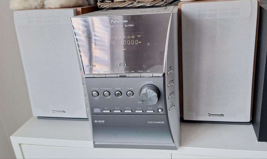 Chaîne hi-fi radio, cassette , 5 cd’s PANASONIC, Enlèvement, Radio