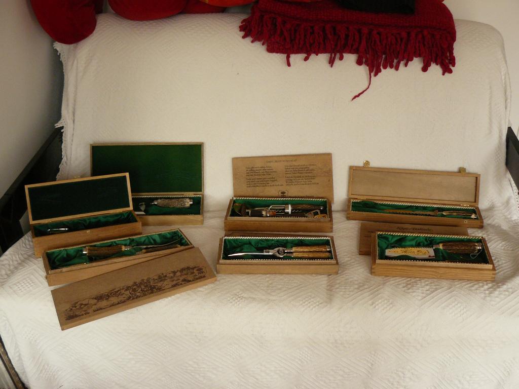 Collection de couteaux Solingen et de couverts décoratifs, Antiquités & Art, Enlèvement