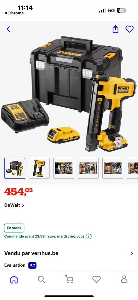 Agrafeuse Dewalt, Enlèvement, Neuf, Autres types