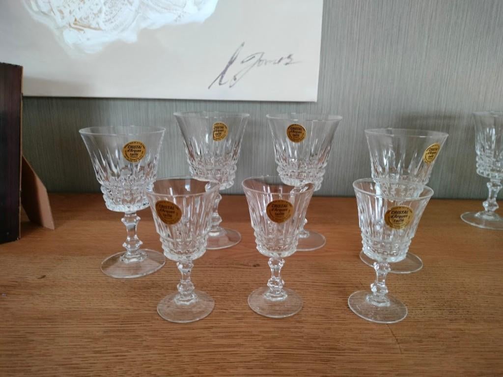 Set van 42 glazen Cristal d'Arques model Tuileries, Verzamelen, Ophalen, Zo goed als nieuw, Overige typen