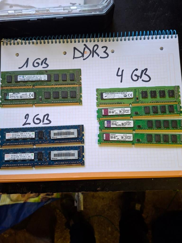 Lot DDR3, Informatique & Logiciels, Enlèvement ou Envoi, Utilisé, DDR3, Desktop