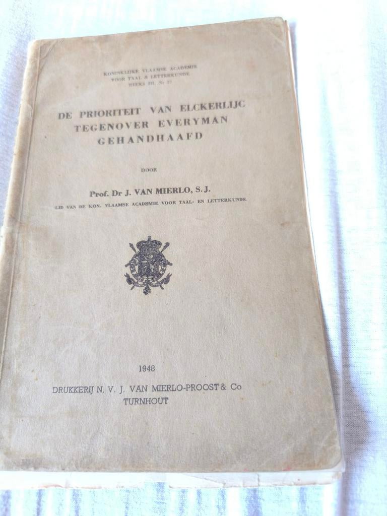 De prioriteit van Elckerlyc tegenover Everyman gehandhaafd, Antiek en Kunst, Ophalen of Verzenden