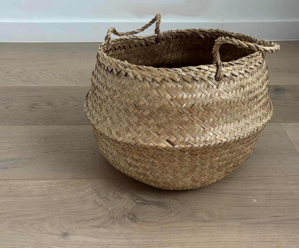 Rieten mandje IKEA, Huis en Inrichting, Ophalen, Zo goed als nieuw