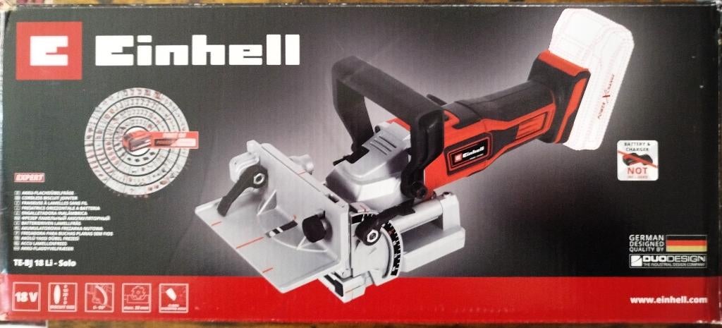 Einhell Fraiseuse à lamelle sans fil TE-BJ 18 Li., Enlèvement ou Envoi, Comme neuf, Batterie