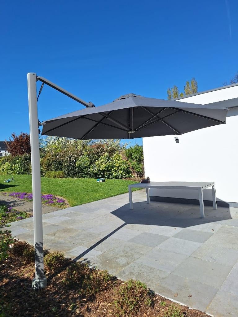 Prostor P7 Parasol 3,5m – Carbon Grey, Tuin en Terras, Parasols, Ophalen, Zweefparasol, 3 tot 4 meter, Verstelbaar