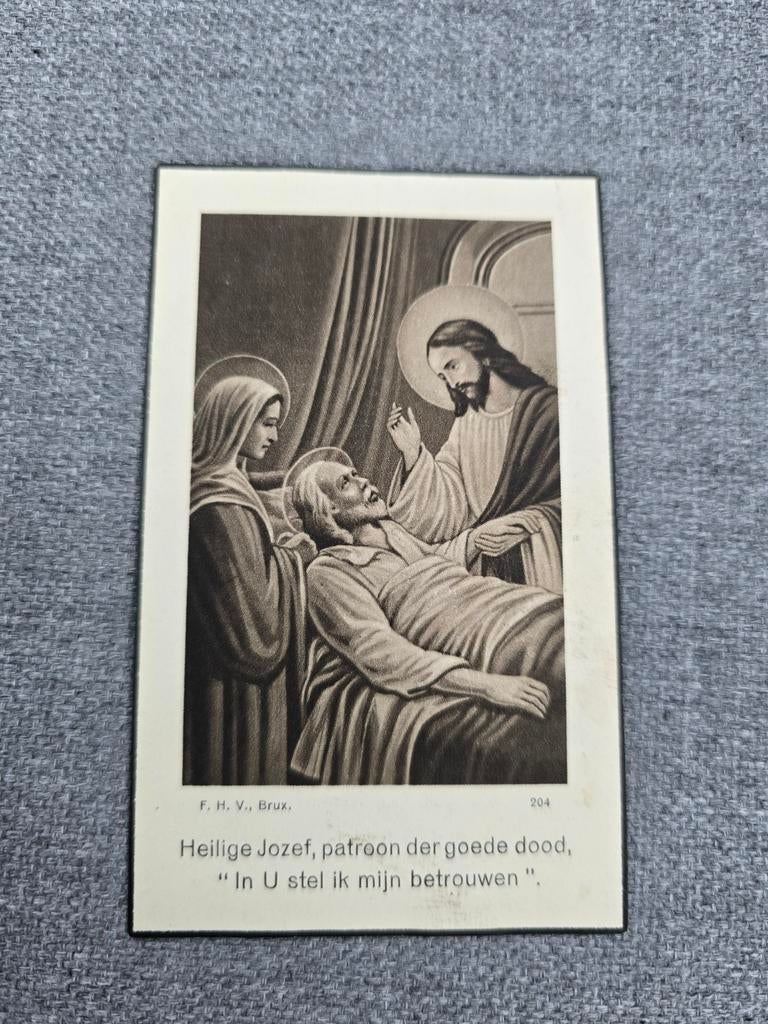 Carte de décès 1935, Diest, Enlèvement ou Envoi, Image pieuse
