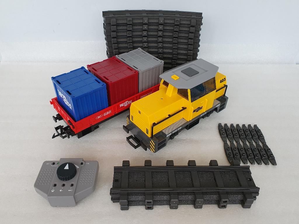 Playmobil 5258: RC Goederentrein met Containers, Kinderen en Baby's, Speelgoed | Playmobil, Ophalen of Verzenden, Gebruikt, Complete set