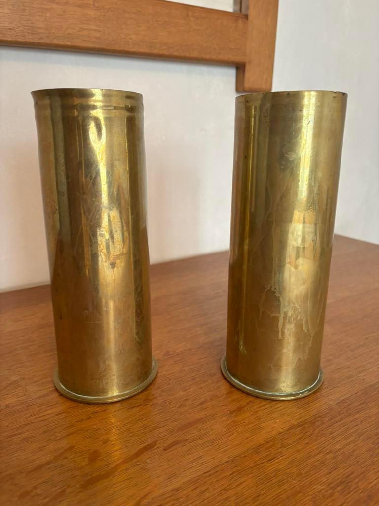 Paar koperen obussen decoratief, Antiek en Kunst, Ophalen of Verzenden, Koper