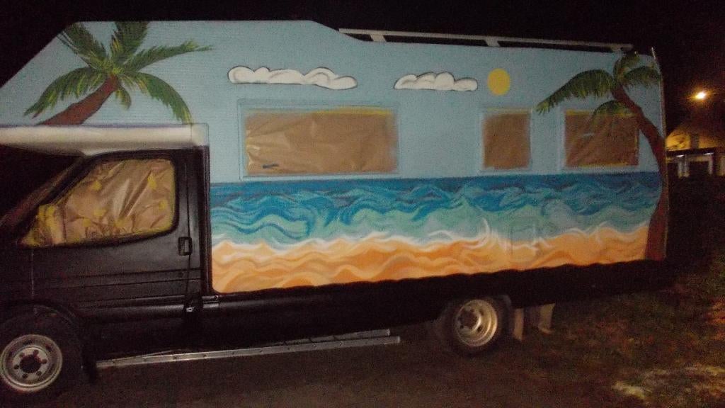 Heb je een saaie camper,graffoti stijl, Caravans en Kamperen, Volkswagen, Particulier, Meer dan 6, LPG