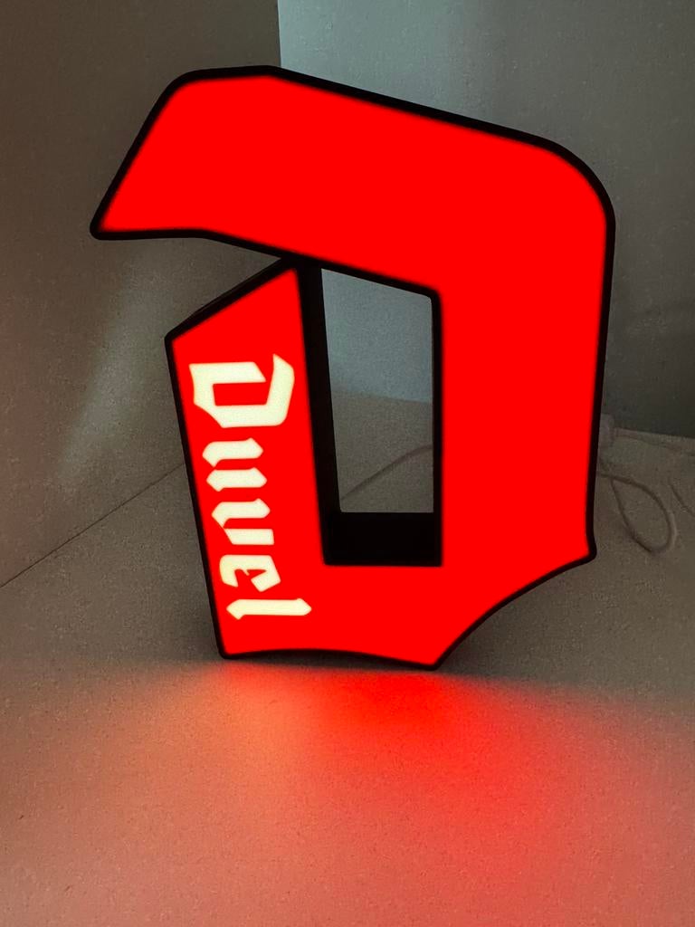 Lampe imprimée en 3D Logo Duvel éclairage d'ambiance unique, Enlèvement ou Envoi, Neuf