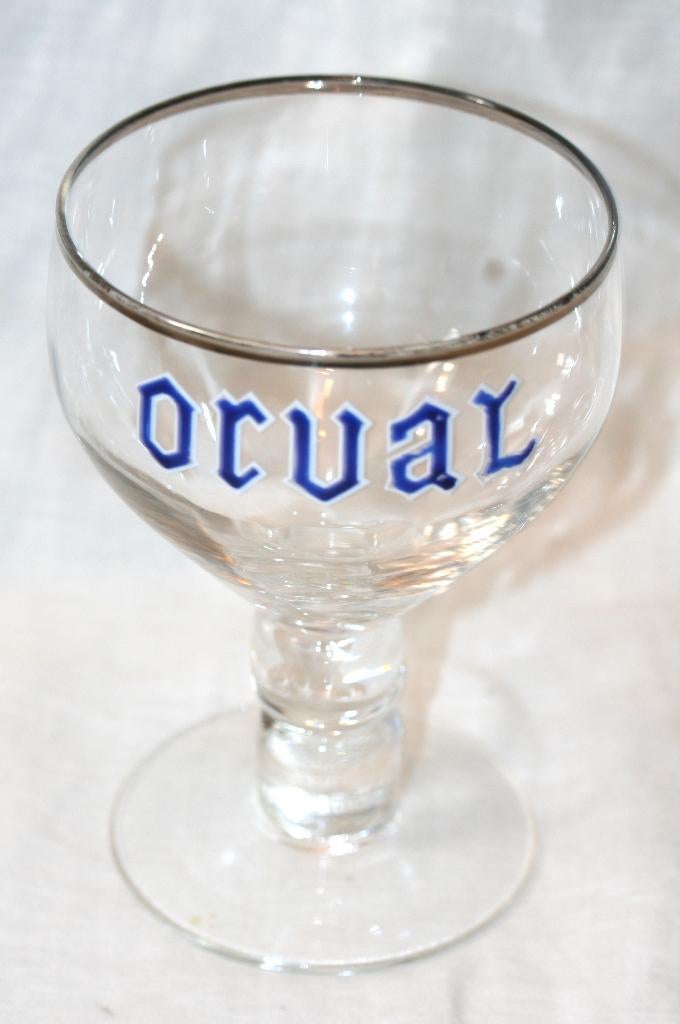 Orval emaille verzamel bierglas, Collections, Enlèvement ou Envoi, Utilisé, Verre ou Verres