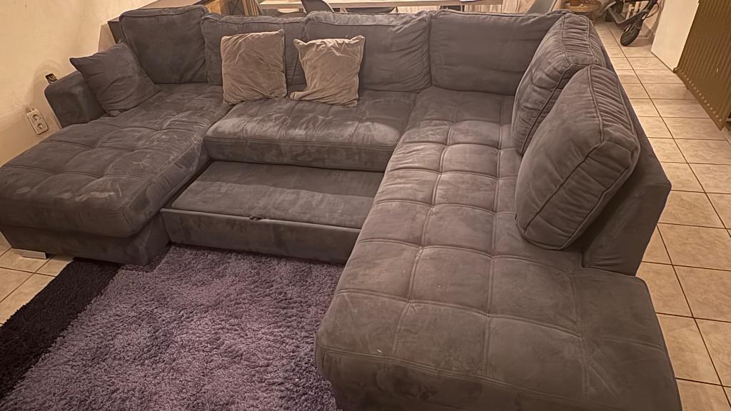 Sofa, Huis en Inrichting, Zetels | Zetels, Ophalen, 250 tot 300 cm, Gebruikt, Blue