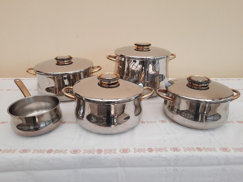 Demeyere kookpottenset, Ophalen, Inox, Gebruikt, Keramische plaat