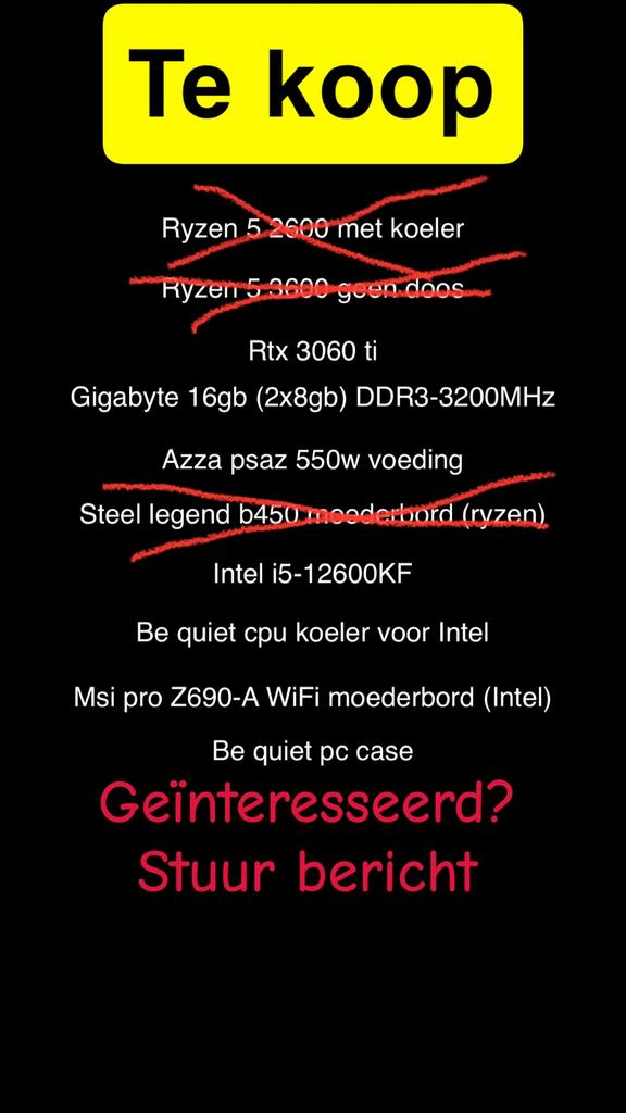 Pc/computer onderdelen, Informatique & Logiciels, Ordinateurs de bureau, Gaming, Enlèvement ou Envoi