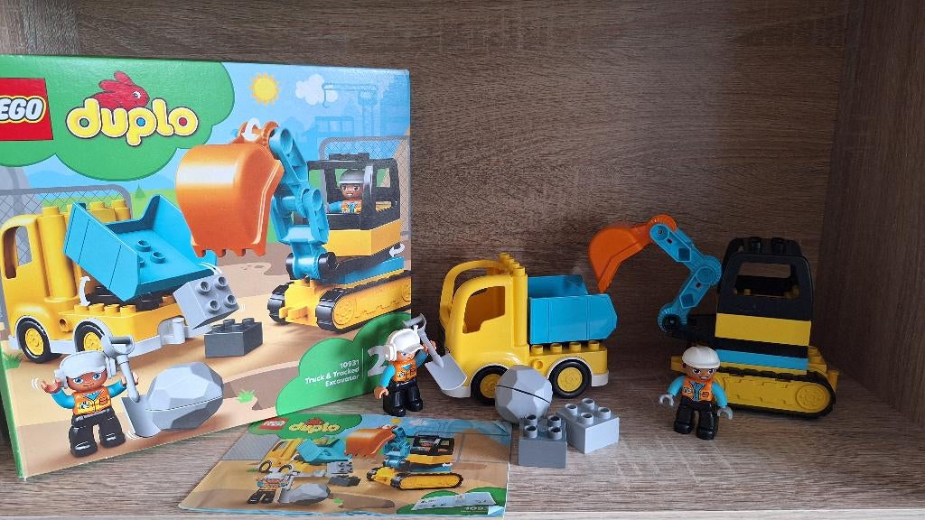 Duplo 10931 kraan en vrachtwagen, Ophalen of Verzenden, Zo goed als nieuw, Complete set, Duplo