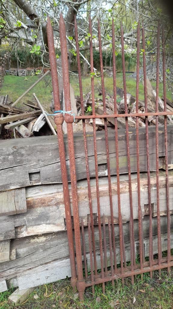 Clôture de portail en fer forgé, Enlèvement, Utilisé, Fer, Clôture barrée