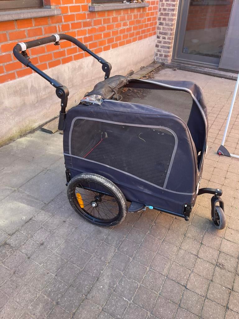 Honden fiets/wandelkar, Fietsen en Brommers, Fietsaccessoires | Aanhangwagens en Karren, Ophalen, Opvouwbaar, 20 tot 40 kg, Zo goed als nieuw