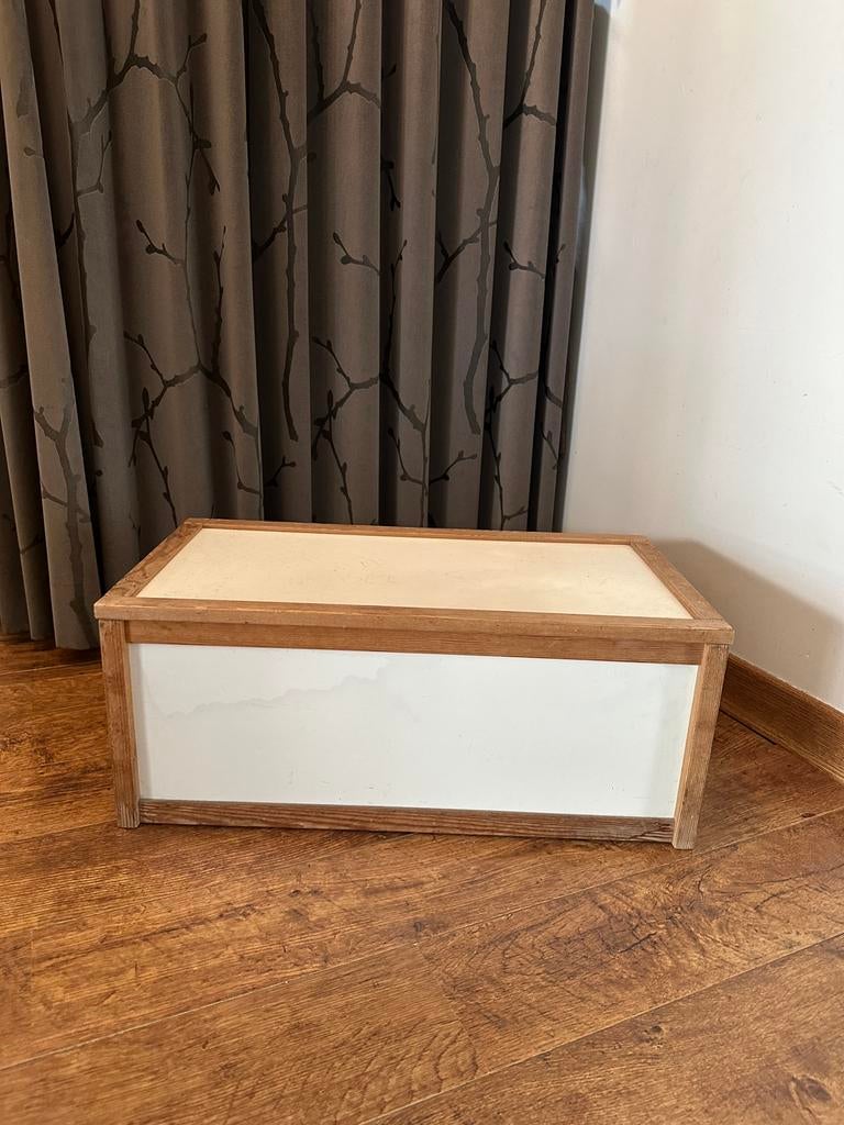 Ikea vintage bankje / opbergkist speelgoed, Ophalen, Gebruikt