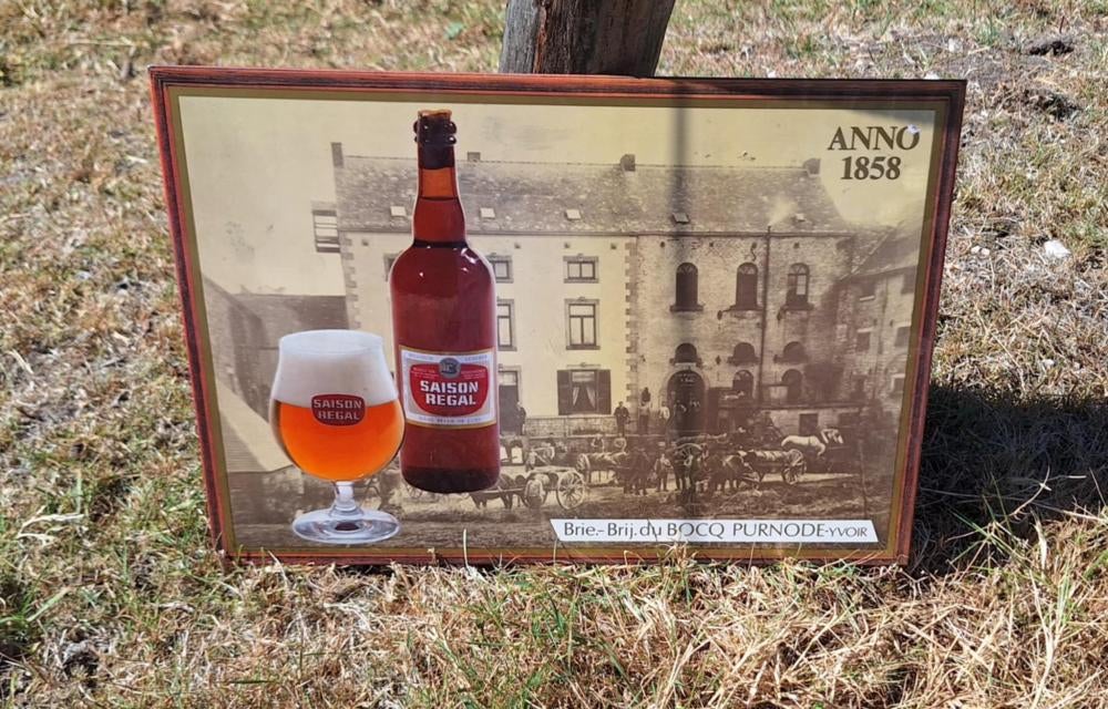 Vintage glacoide Saison Regal Bier Reclamebord uit 1983., Collections, Marques & Objets publicitaires, Enlèvement ou Envoi, Utilisé