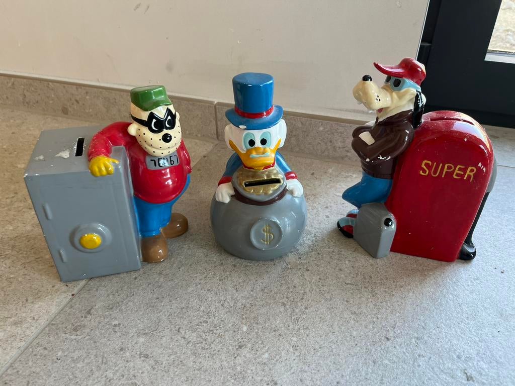 Spaarpotten Disney vintage, Verzamelen, Spaarpotten, Ophalen, Gebruikt, Steen, Aardewerk of Keramiek, Strip- of Tekenfilmfiguur