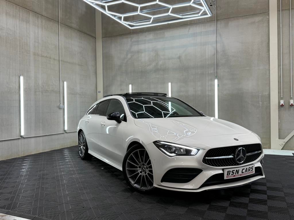 MERCEDES-BENZ CLA200D/AMG/NIGHT/PANO/CAMERA/SFEER/GARANTIE, Auto's, Automaat, Achterwielaandrijving, Alcantara, Wit