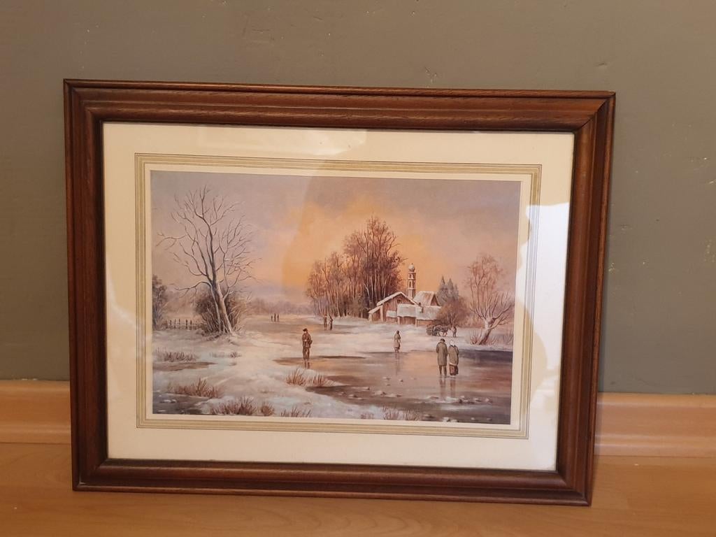 Kader met winters landschap

46 op 36 cm, Ophalen, Zo goed als nieuw