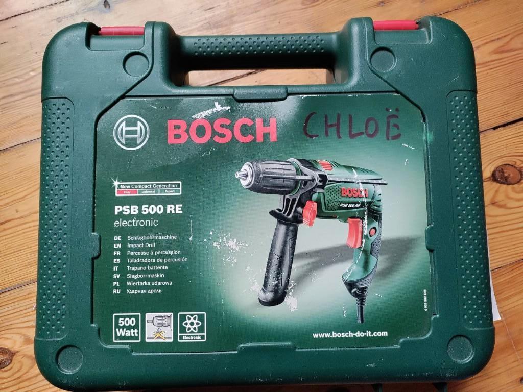 Perceuse Bosch PSB 500 RE, Bricolage & Construction, Enlèvement, Comme neuf, 600 watts ou plus, Perceuse