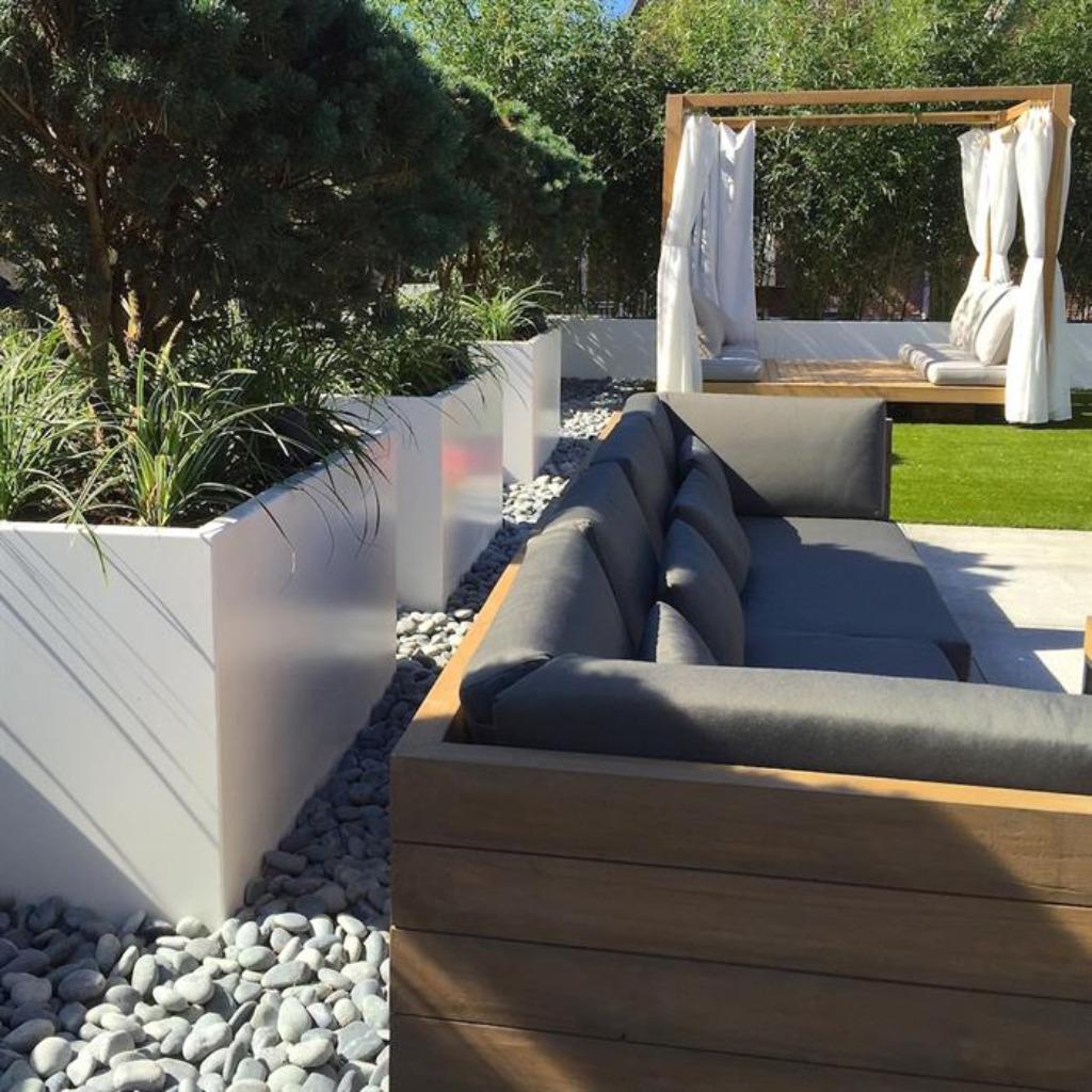 jardinière / bac à fleurs en aluminium (existe également en, Neuf, Carré, Métal, 60 cm ou plus