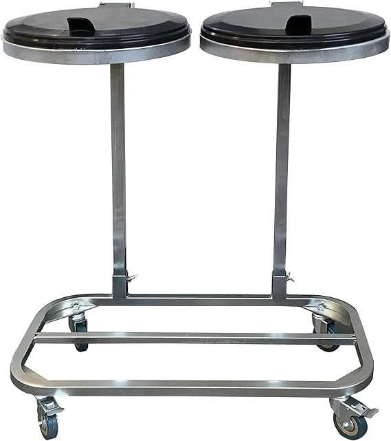 Dubbele vuilniszakhouder met deksel | GRATIS LEVERING