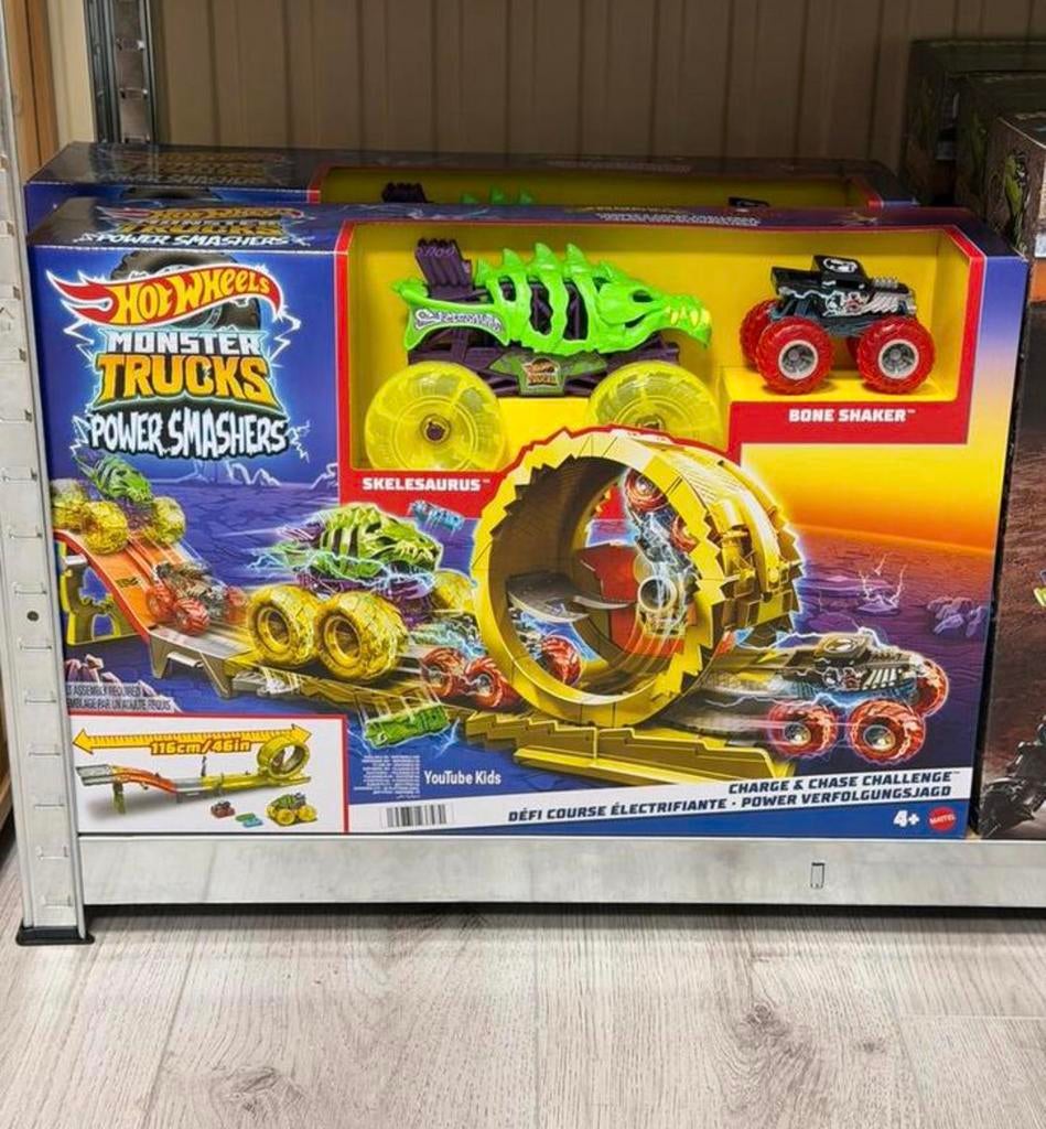 Hot-Wheels Monster Trucks Racen Achtervolgen Racebaan NIEUW, Racebaan, Nieuw, Ophalen of Verzenden, Hot Wheels