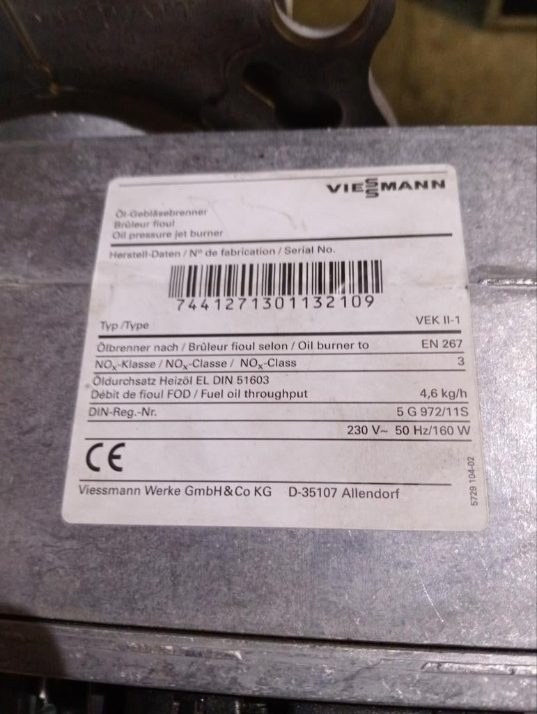 viessmann vitoflame 200 VEK 2.1, Ophalen