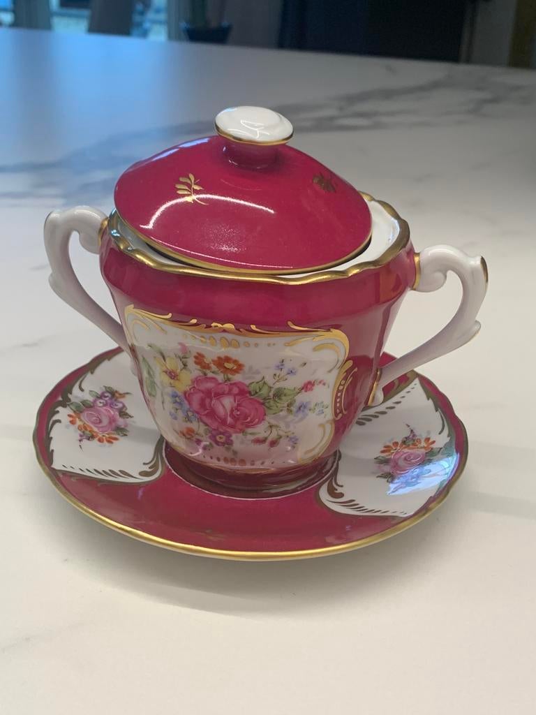 Suiker pot met onderzet tas, Ophalen