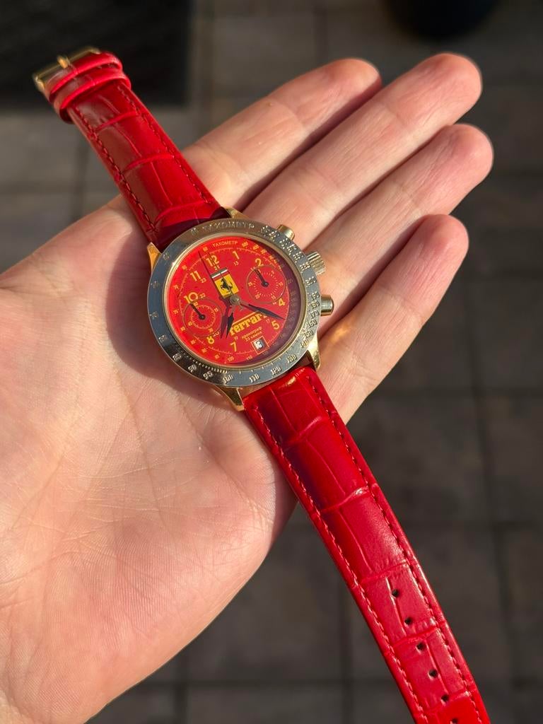 Ferrari chronograaf horloge valjoux binnenwerk antiek, Ophalen