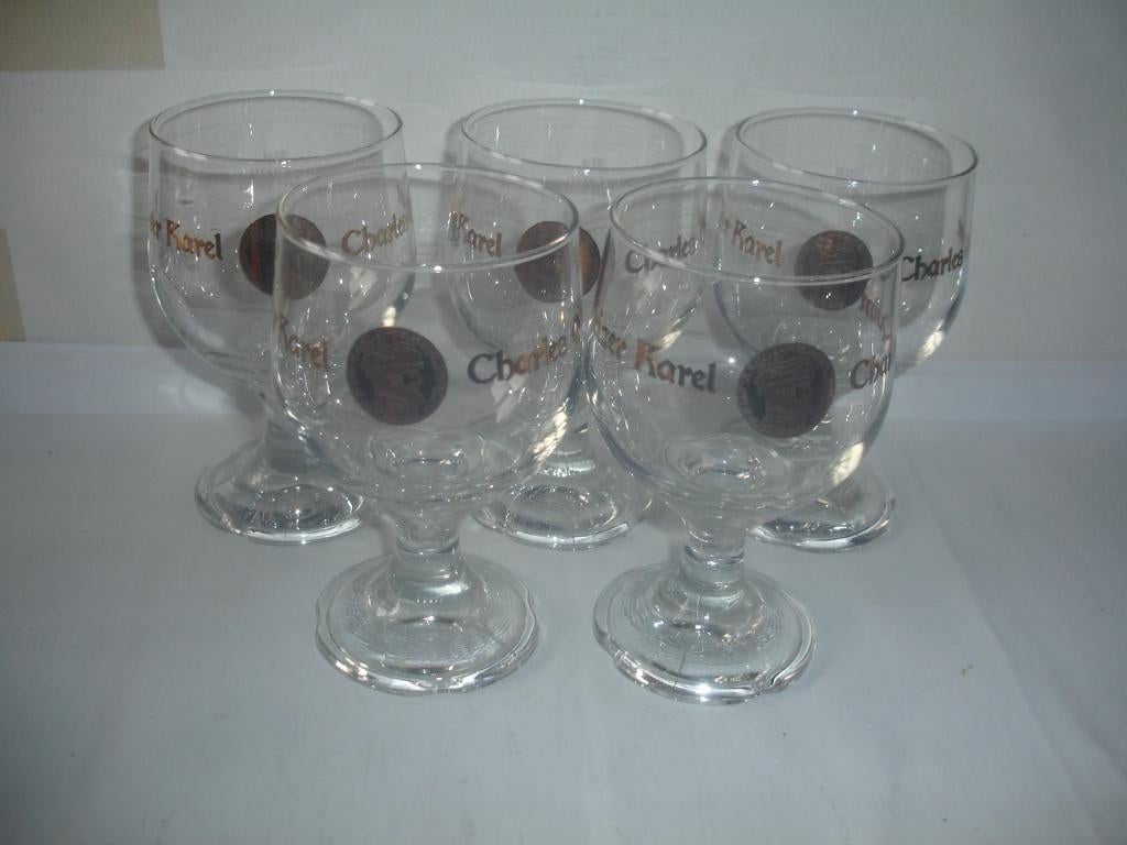 Bierglas van Keizer Karel - Charles Quint, 33cl, Verzamelen, Biermerken, Zo goed als nieuw, Glas of Glazen, Overige merken, Ophalen of Verzenden