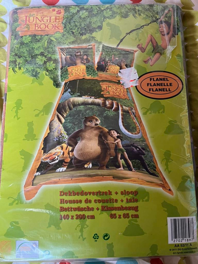 Dekbedovertrek (Nieuw) Jungle Book in flanel, Ophalen, Nieuw, Dekbedovertrek