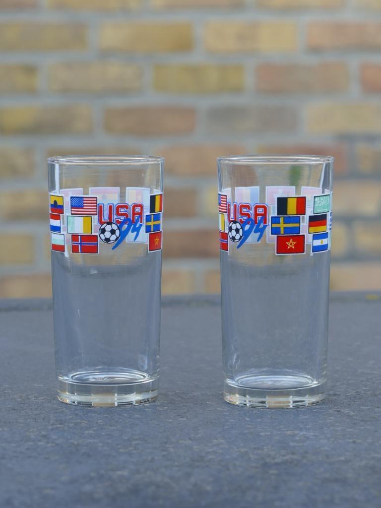 2 glazen Wereldkampioenschap voetbal 1994, Verzamelen, Ophalen of Verzenden, Zo goed als nieuw, Overige typen