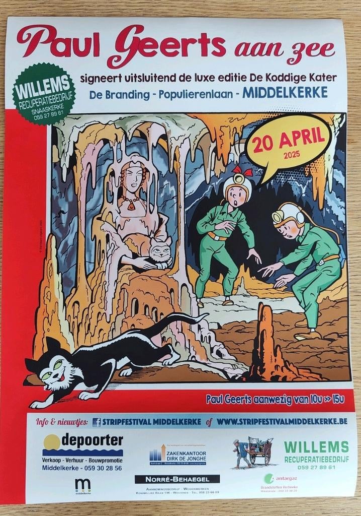 Poster Suske en Wiske stripfestival Middelkerke 2025, Livres, BD, Comme neuf, Enlèvement ou Envoi