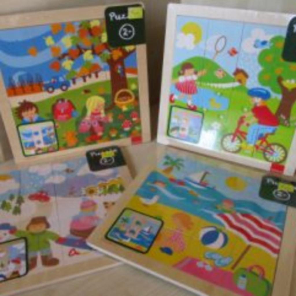 Set van Houten puzzels - De 4 seioenen - nieuw, Ophalen of Verzenden