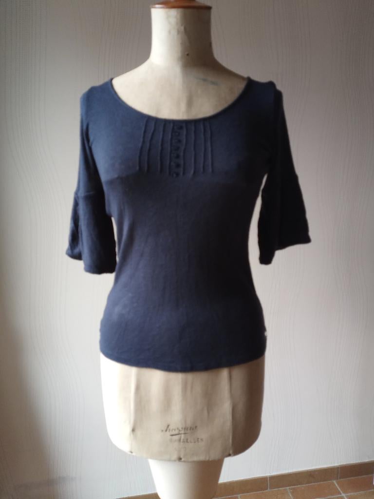 Fine tricot top van Melvin, Kleding | Dames, Melvin, Ophalen of Verzenden, Maat 38/40 (M), Blauw