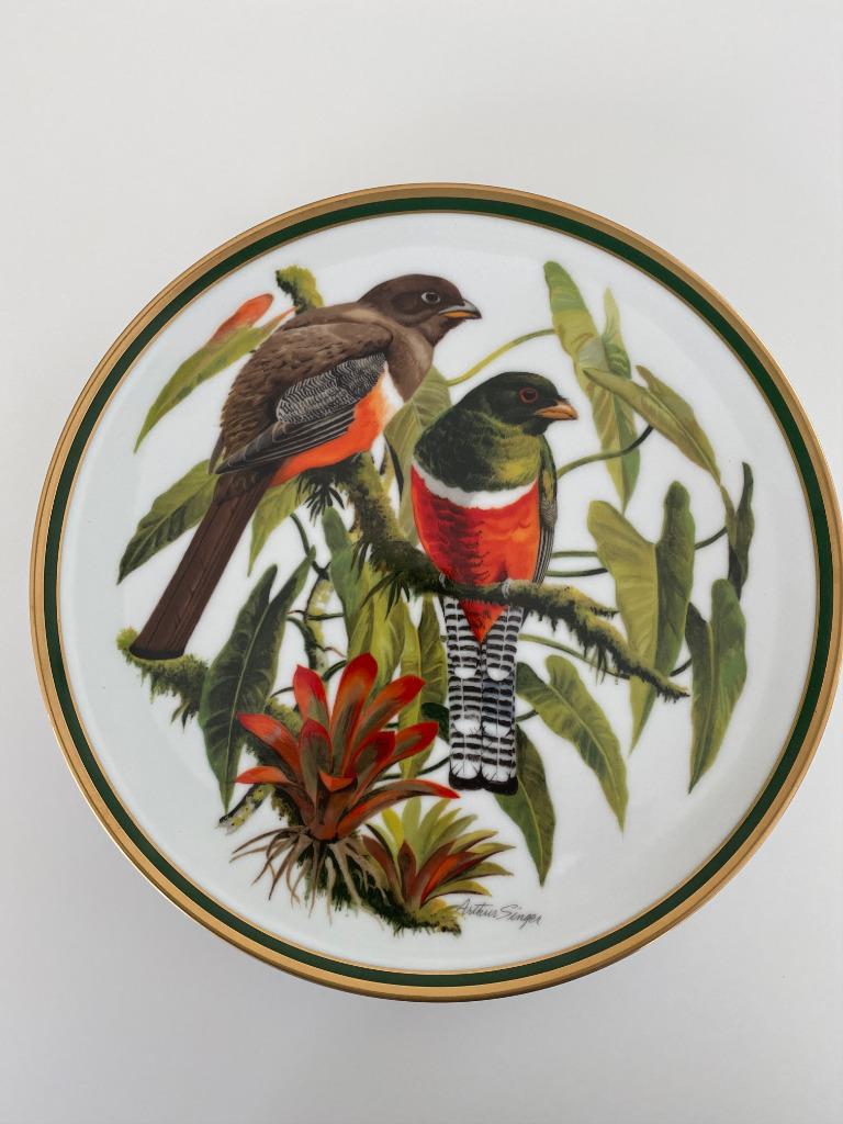 Franklin Porselein Bord Woodland Birds World 1980 Trogon, Ophalen of Verzenden