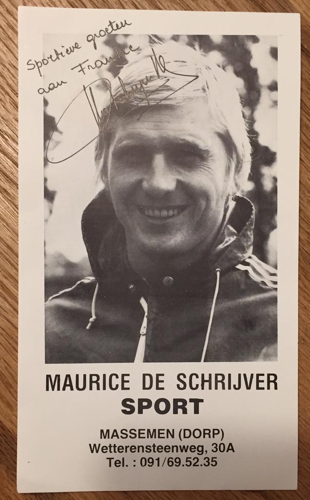 Gesigneerde foto Maurice de Schrijver, Verzamelen, Ophalen of Verzenden, Zo goed als nieuw, Foto of Kaart, Gesigneerd