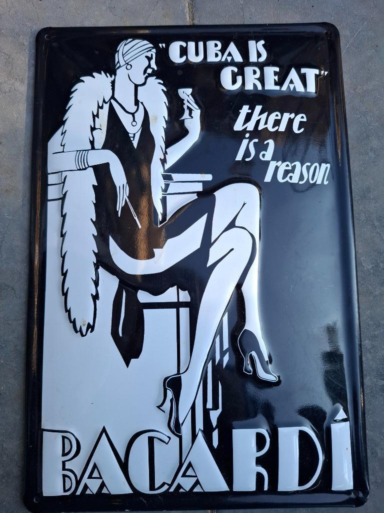 Reclamebord Bacardi, Verzamelen, Merken en Reclamevoorwerpen, Ophalen of Verzenden, Nieuw, Reclamebord