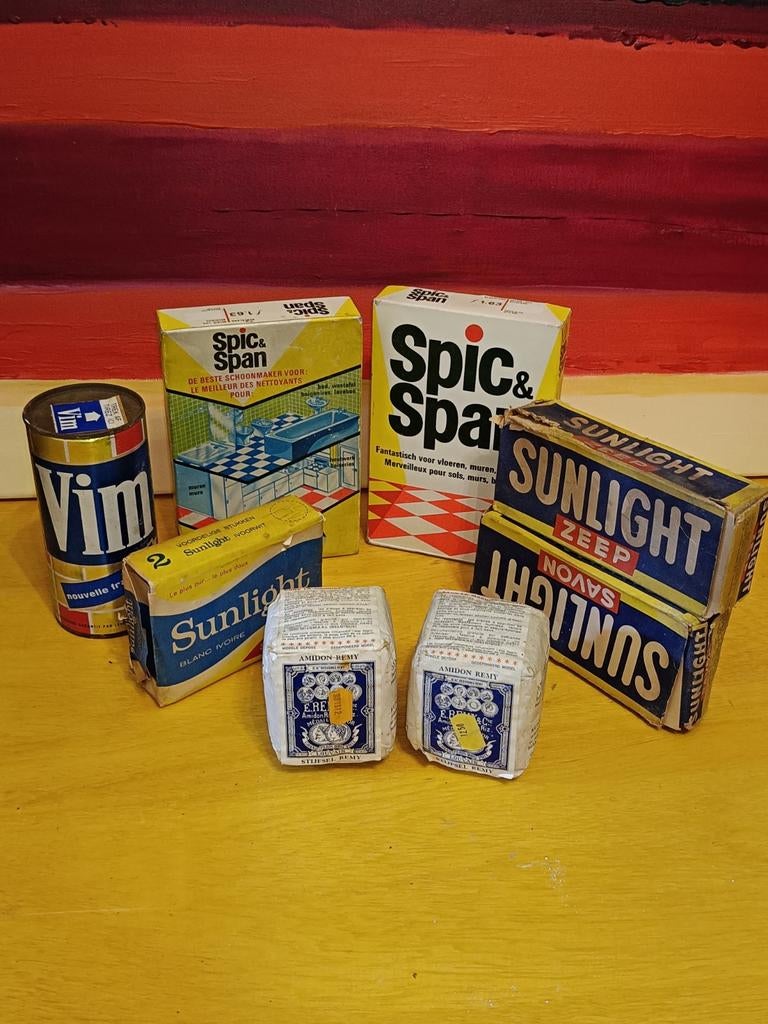 Lot produits ménagers vintage plein, Ophalen of Verzenden