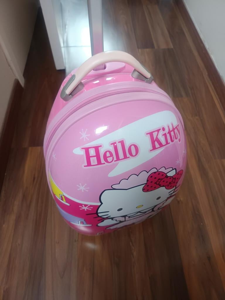 Valise Hello Kitty Trolley avec manche télescopique, Bijoux, Sacs & Beauté, Enlèvement ou Envoi, Comme neuf