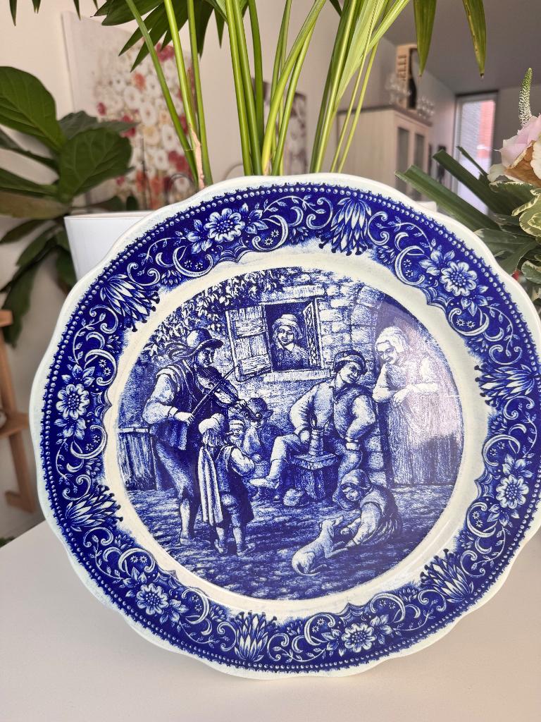 Vintage 33 cm Delft Blauw – Boch Frères La Louvière, Enlèvement