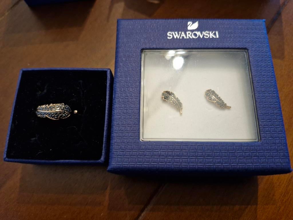 Bague et boucles d'oreilles Swarovski, Collections, Swarovski, Neuf, Enlèvement ou Envoi