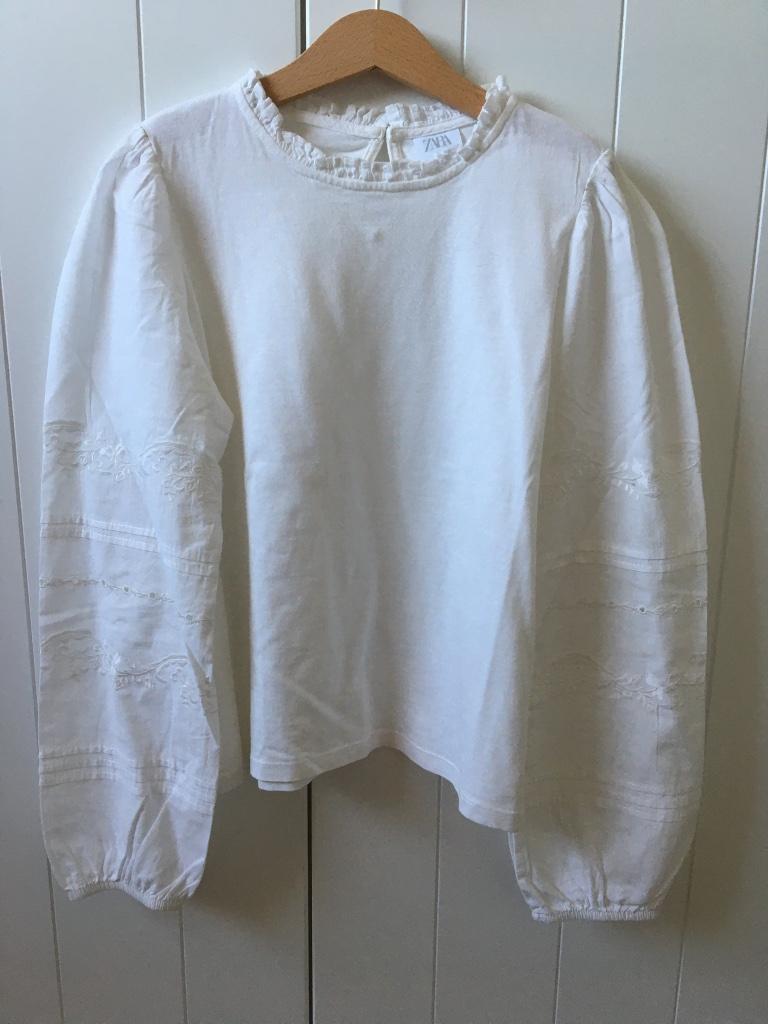 ZARA, mooie witte blouse maat 146 - 152, Kinderen en Baby's, Ophalen of Verzenden, Zara Girls, Meisje, Overhemd of Blouse